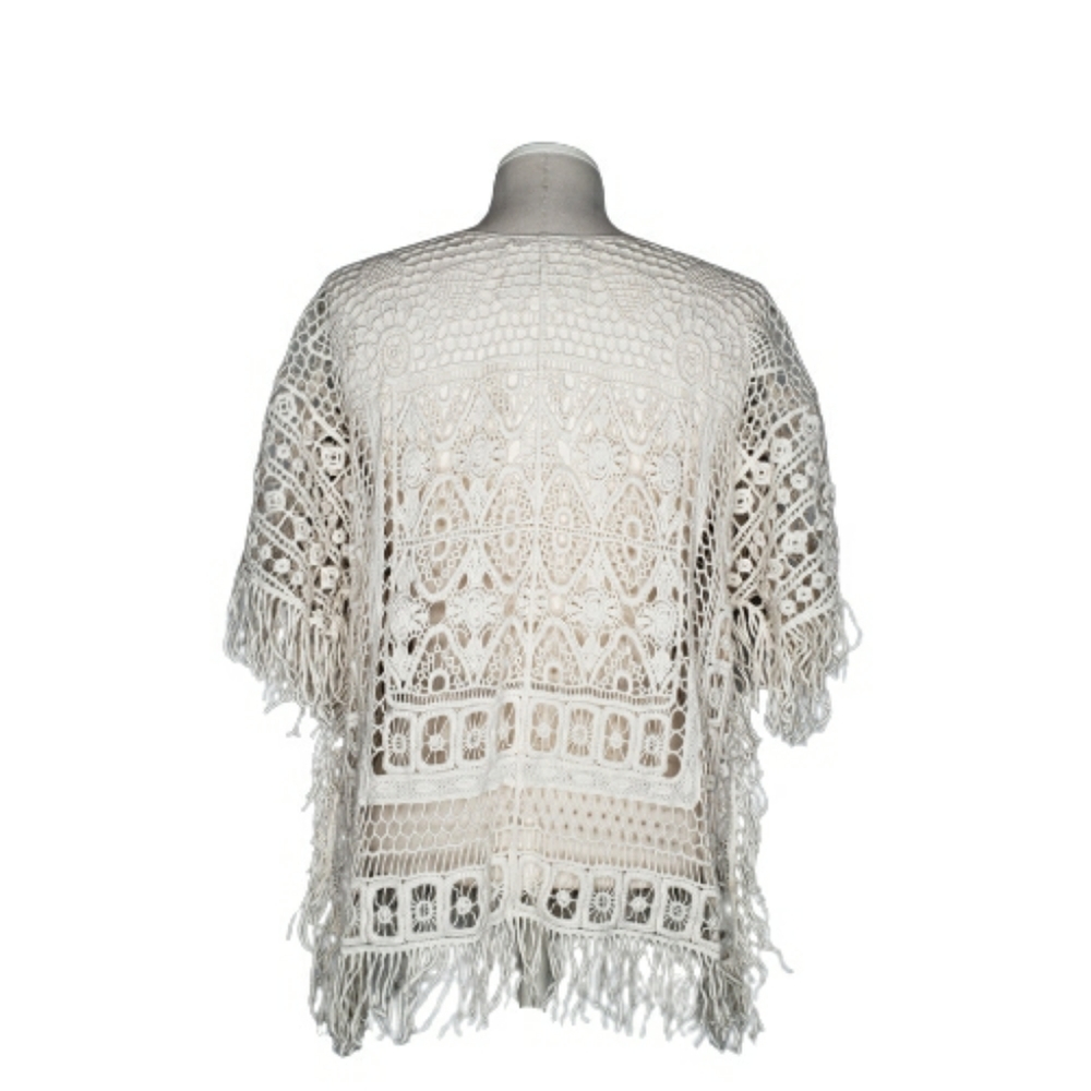 Anthropologie Angel of the North Sayulita Crochet Fringe Pullover Top - Picture 3 of 7